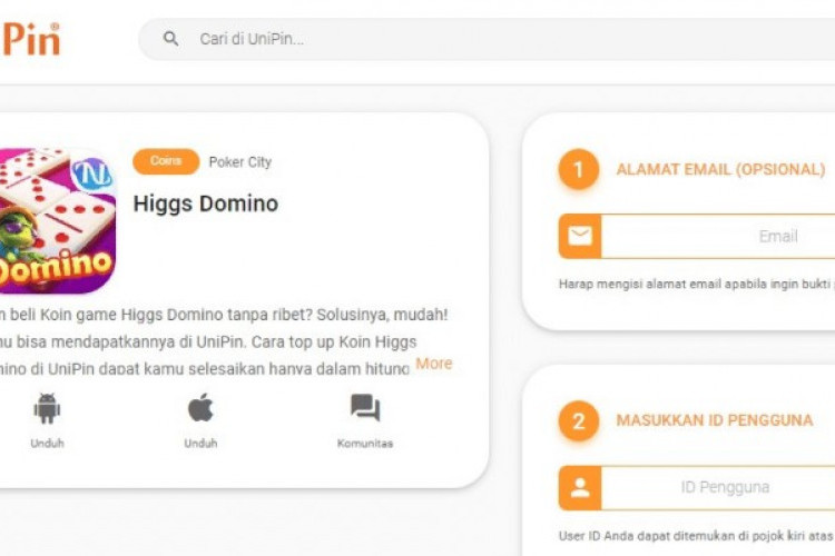 Tata Cara Top Up Higgs Domino Melalui Unipin, Bayar Menggunakan DANA Jau Lebih Mudah dan Cepat!