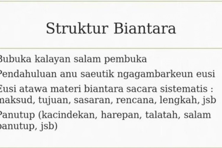Contoh Struktur Biantara (Pidato) Bahasa Sunda: Mulai Pembukaan, Isi, hingga Penutup Lengkap