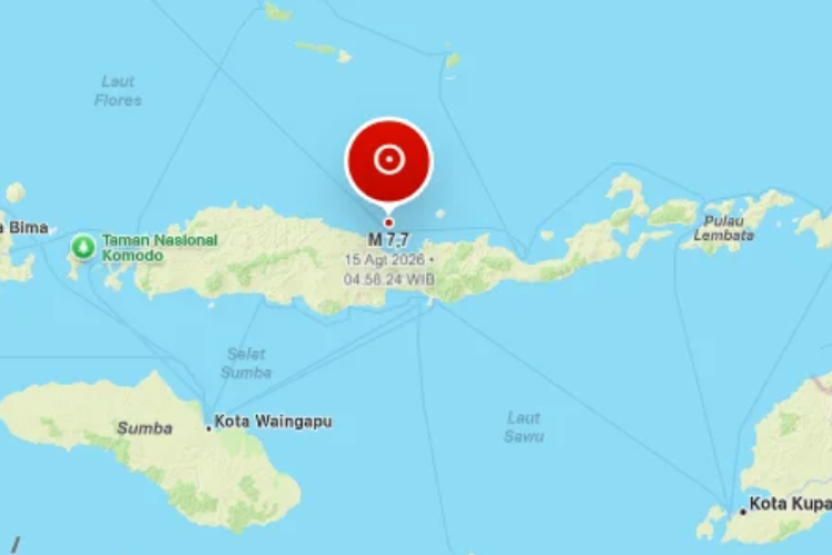  Guncangan Gempa Bumi 7,7 Magnitudo dengan Kedalaman 15 Meter Melanda Nusa Tenggara Timur