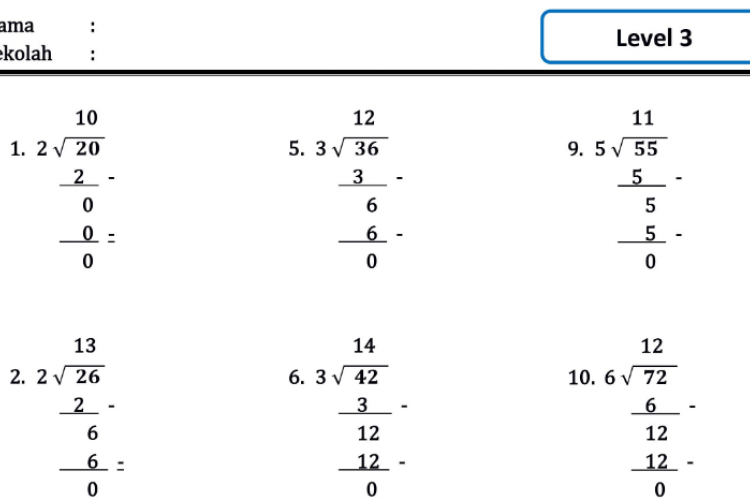 Download Kumpulan Soal Pembagian Matematika Kelas 3 SD/MI, Dilengkapi Kunci Jawaban!