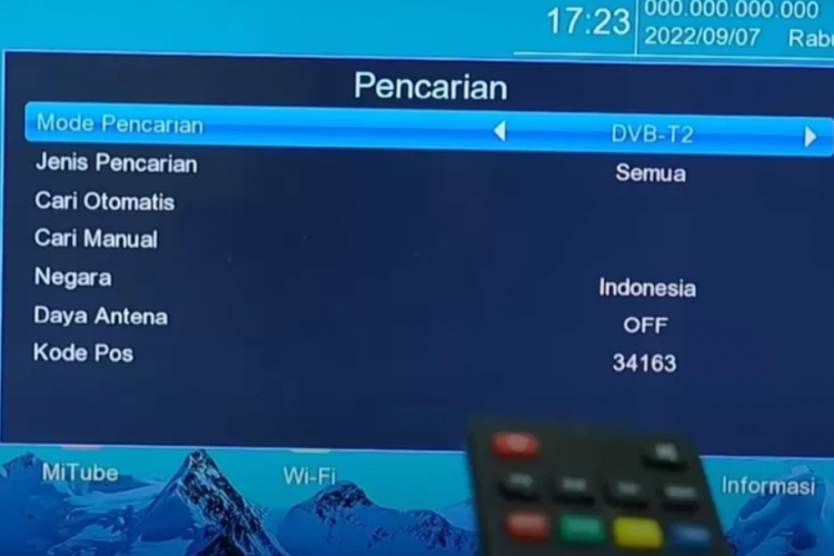 Cara Setting Frekuensi TV Digital Jawa Barat 7 (Cianjur, Cimahi, Ciamis) Menggunakan DVB-T2 dan Set Top Box