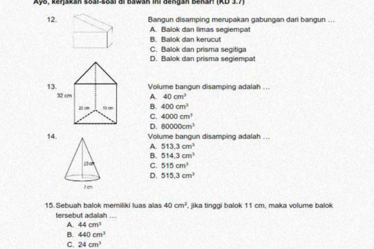 Download Kumpulan Soal PAT Matematika Kelas 6 Semester 2 K13 Beserta Kunci Jawaban!