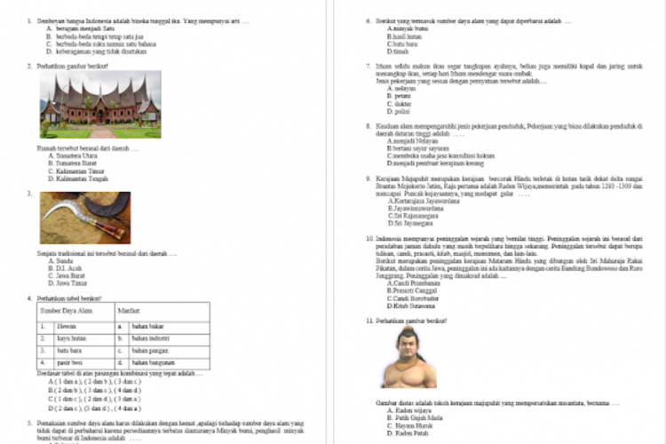 15+ Latihan Soal Ujian IPS Kelas 6 SD/MI Terbaru, Sudah Lengkap dengan Kunci Jawaban!