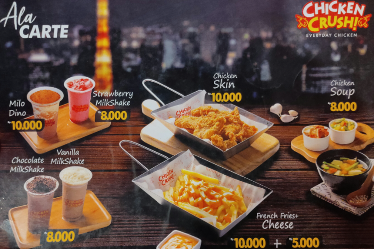 Lokasi dan Jam Operasional Chicken Crush Bojonegoro, Tersedia Juga Burger Geprek yang Tak Kalah Nikmat