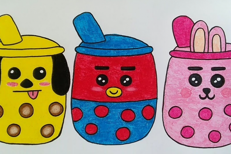 Cara Menggambar dan Mewarnai BOBA yang Mudah Ditirukan Anak-anak Menggunakan Crayon!