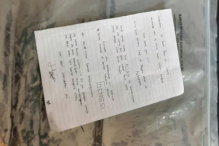 Begini Isi Surat Pelaku Mutilasi yang Ditemukan di Kaliurang, Berisi Motif Pembunuhan Diawali Karena Gengsi