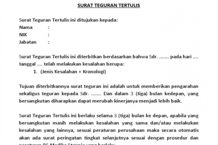 Download Contoh Surat Teguran Kepala Desa yang Tersusun Baik dan Benar