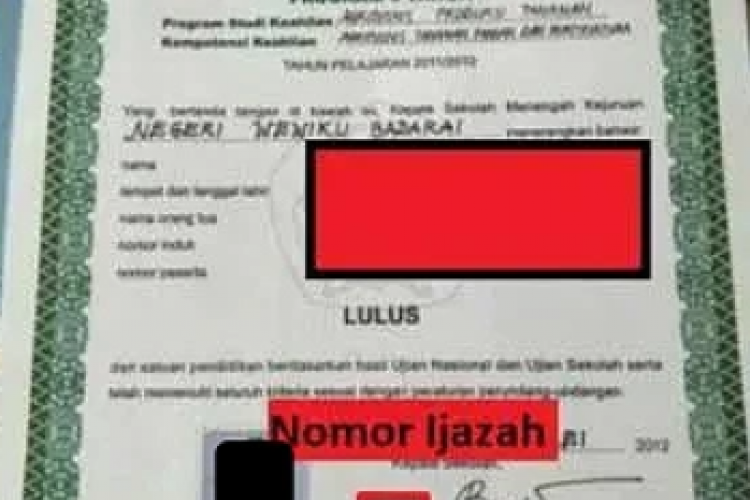 Cara Melihat Nomor Ijazah SMA/SMK, Berikut Perbedaan Tata Letaknya dan Ikuti Panduan Bacanya Disini