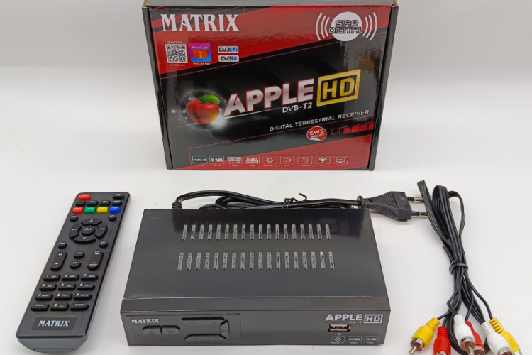 Cara Setting STB Matrix Apple Merah DVB T2, Kualitas Gambar Full HD Hingga 1080P