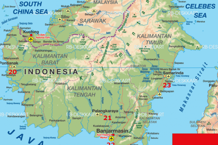 Nama-Nama Dataran Rendah di Pulau Kalimantan Antara Lain?