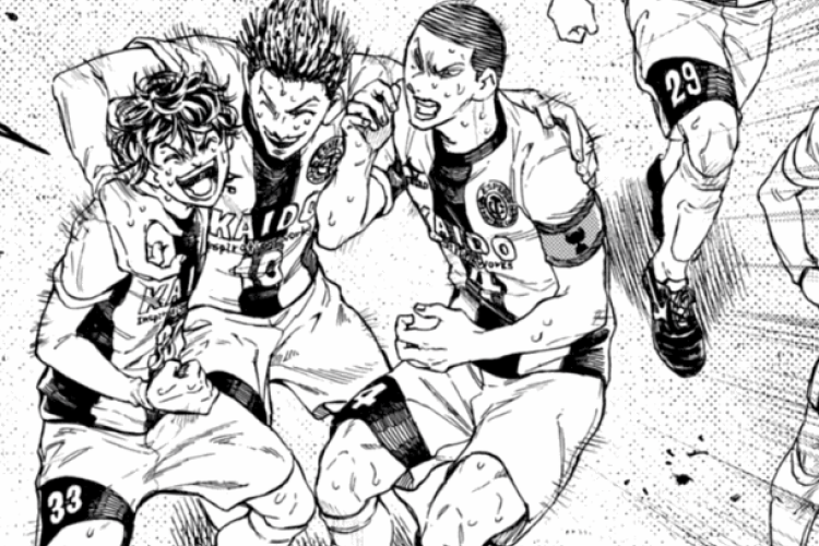 Senyum Kebahagiaan! Link Baca Komik Manga Ao Ashi Chapter 409 Bahasa Indonesia