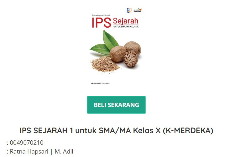 Download PDF Buku Sejarah Kelas 10 SMA Kurikulum Merdeka Terbaru Dari Erlangga Lengkap Untuk Siswa dan Guru