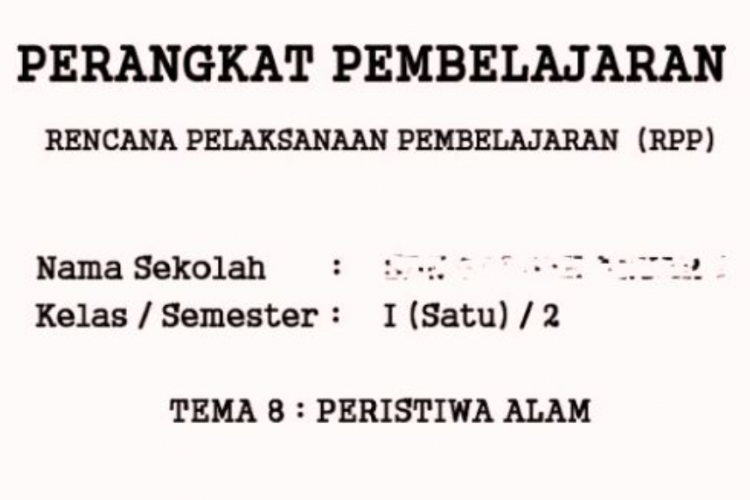 Download RPP SD MI Kelas 1 Semester 1 Terbaru Revisi 2023, Untuk Semua Tema Lengkap!