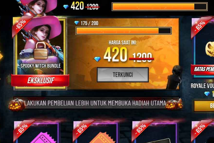 Cara Mengikuti Event Mystery Shop FF (Free Fire) Januari 2023 Dapatkan Skin Edisi Spooky Witch Bundle 