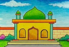 Kumpulan Gambar Masjid dengan Crayon Mudah Ditirukan, Hasilnya Cantik dengan Gradasi yang Pas!