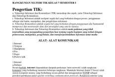 Daftar Materi TIK SMP/MTS Kelas 7 Semester 1, Pembelajaran Seputar Teknologi dan Perangkat Jaringan