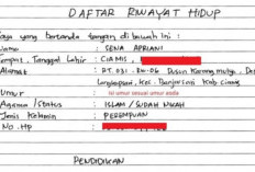 Susunan Daftar Riwayat Hidup dan Contoh Dalam Bentuk Tulis Tangan