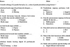 Soal Mulok dan Kunci Jawaban Kelas 4 SD Semester 1 Tahun 2023