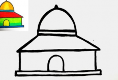 Cara Menggambar Masjid yang Mudah dan Bagus, Bisa Diikuti untuk Anak-anak TK atau SD