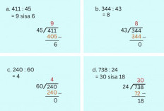 Contoh Soal Pembagian Bilangan Dua Angka Matematika Dilengkapi Pembahasan dan Jawaban