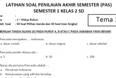 Kumpulan Soal UAS/PAS Kelas 2 Semester 2 Terbaru, Bisa Untuk Latihan Ujian