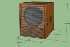 Gambar Skema Box Mini Scoop 15 Inch + Ukuran Detailnya, Cocok Untuk Speaker Panggung Menggelegar