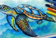 Cara Mewarnai Gradasi Kura-kura dengan Crayon Mudah Hasil Bagus, Ikuti Langkahnya Disini!
