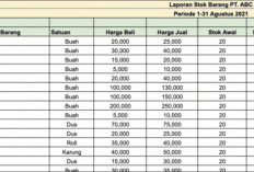 Cara Membuat Tabel Laporan Pembukuan Stok Barang Masuk dan Keluar yang Gampang dan Cepat 