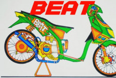 Contoh 8 Gambar Sketsa Motor Drag Beat yang Keren dan Simple Buat Pemula 