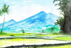 Contoh Lukisan Pemandangan Cat Air yang Mudah Ditiru, Cocok Untuk Tugas Menggambar