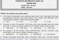 Download Prediksi Soal ONS Matematika SD/MI Tahun 2023, Tersedia Juga Untuk Kunci Jawaban