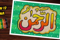 Gambar Kaligrafi Asmaul Husna dengan Crayon Mudah Ditirukan!