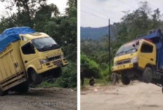 Detik-detik Video Truk Hampir Terbalik di Tanjakan Maut Batu Jomba Sumut, Tuai Komentar Pedas Netizen