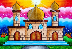 Cara Menggambar Masjid dengan Crayon Mudah dan Menarik, Ikuti Langkah Pewarnaannya Disini!