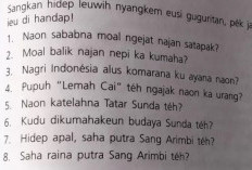 15 Contoh Soal PTS Bahasa Sunda SMP Kelas 8 Semester 1 Tahun 2023/2024 Kurikulum Merdeka, Banyak HOTS 