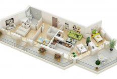 Desain Rumah Ukuran 7x12 Sederhana 3 Kamar Paling Keren, Cocok Untuk di Kampung dan Perkotaan
