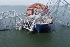 Tragedi Kapal Dali Tabrak Jembatan Francis Scott Key di Baltimore Amerika Serikat, Begini Kondisi Terkini!