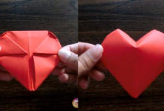 Cara Membuat Origami Love 3D Buat Pemula, Beri Pesan ke Orang Terkasih Pakai Cara Ini!