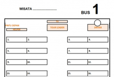 Download Denah Kursi Bus Pariwisata Seat 2-2 dan 2-3 Excel Terbaru 2023, Bisa Lansung Edit di HP atau PC