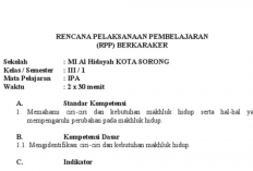 Contoh RPP SD/MI Kelas 3 Kurikulum 2013 Terbaru, Tersedia Lengkap Tujuan dan Pencapaian