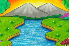 5 Referensi Gambar Pemandangan Berwarna yang Indah, Berikut Alat dan Menggambarnya