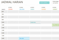 Contoh Jadwal Piket Security 4 Orang 2 Shift Kerja di Excel dan Word