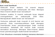 Contoh Soal Debit Air Beserta Pembahasan Lengkapnya!