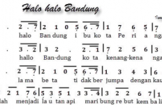 Not Angka Lagu Halo Halo Bandung dan Liriknya, Ciptaan Ismail Marzuki yang Menggambarkan Semangat Perjuangan!